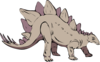 Gray Stegosaurus Clip Art